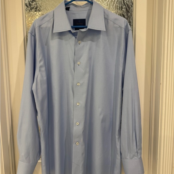 David Donahue Luxury Non-Iron Trim Fit Men’s Dress Shirt - Picture 1 of 3
